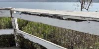 The fence had been in disrepair for years  and in many places was splintered, broken or falling over bluff, posing “a safety hazard for all along the bluffs